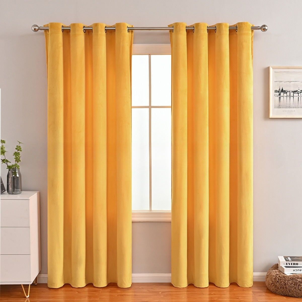 Thermal Velvet Curtains, Blackout and Insulating for Bedrooms