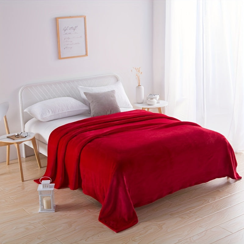 Cozy Red Flannel Blanket – Luxury and Comforting Warmth for Cozy Nights