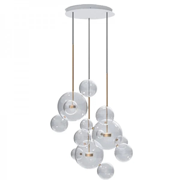 Spherical Pendant Light – Modern Glass Hanging Lamp for Living and Dining Rooms