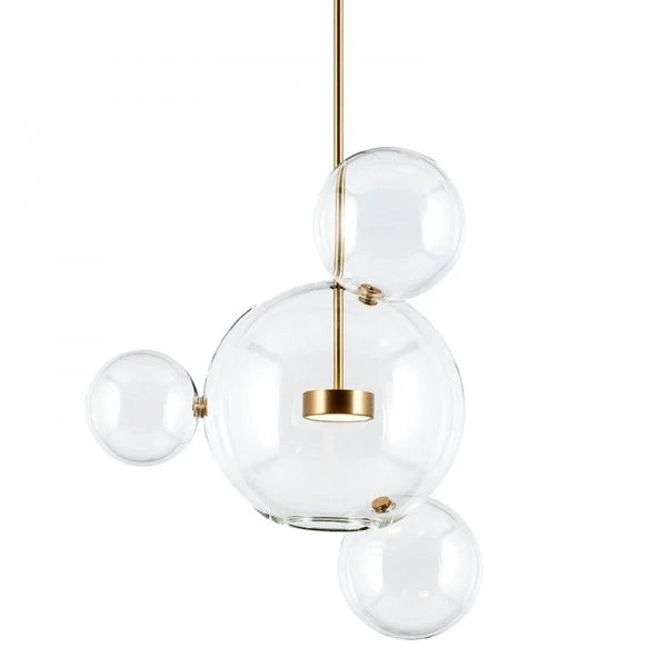 Spherical Pendant Light – Modern Glass Hanging Lamp for Living and Dining Rooms