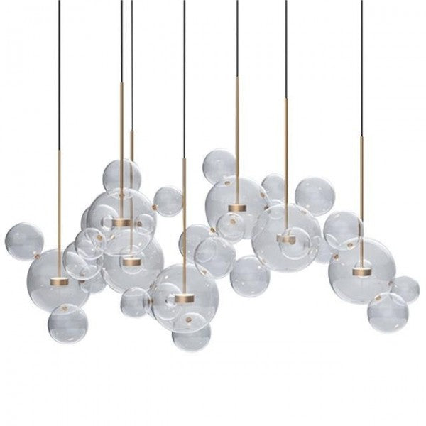 Spherical Pendant Light – Modern Glass Hanging Lamp for Living and Dining Rooms