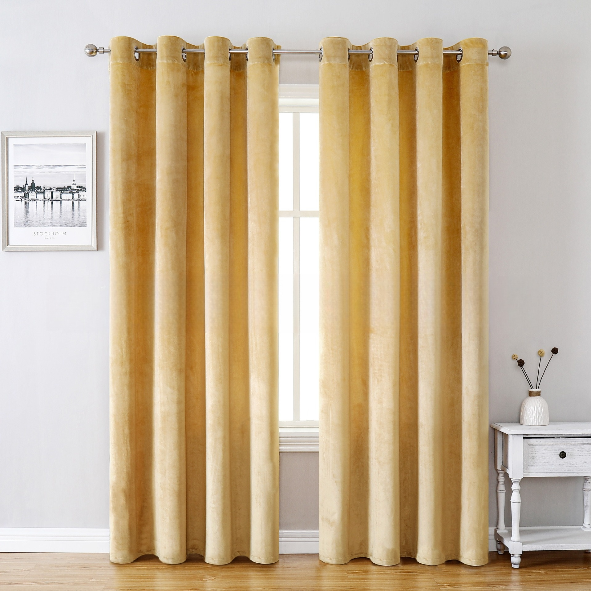 Thermal Velvet Curtains, Blackout and Insulating for Bedrooms