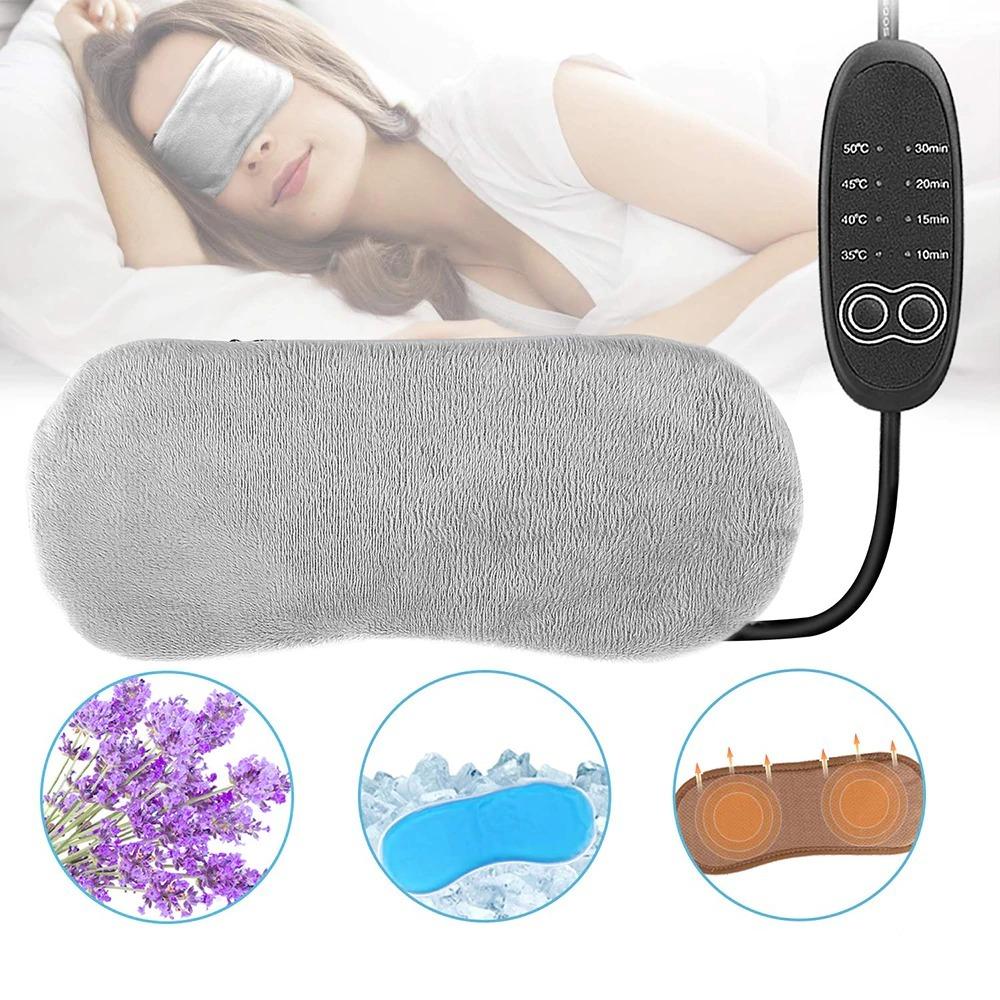 USB Heated Eye Mask – Relaxing Heat Compress for Eye Fatigue and Puffiness