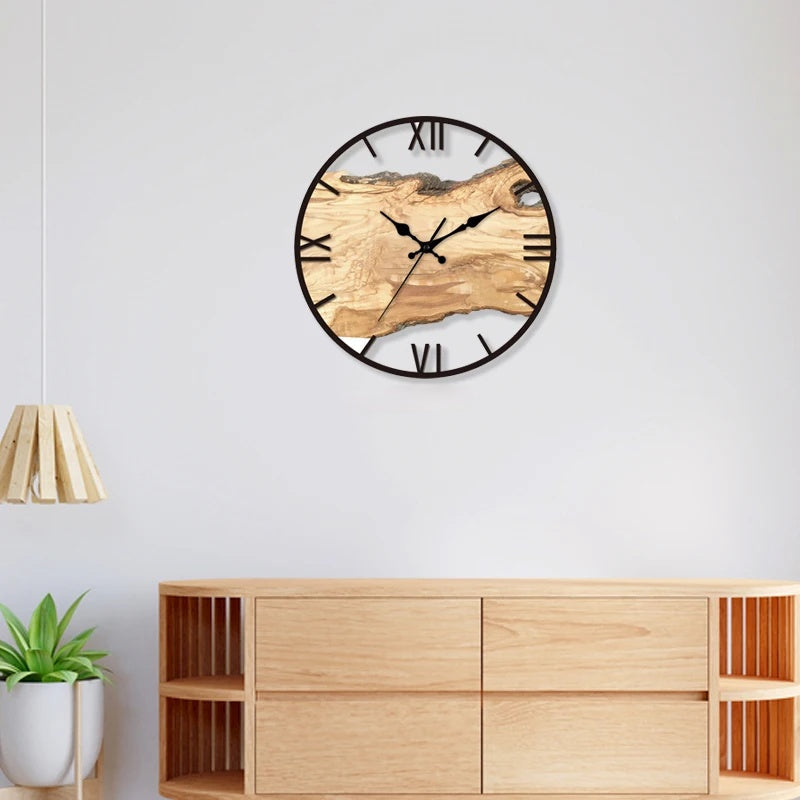 Transparent Wall Clock in Minimalist Design, Decorative Clock for Living Room and Office