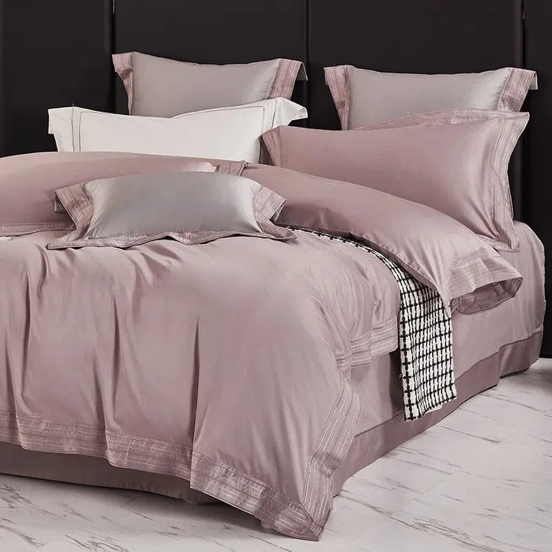 Exclusive Bedding Set Made of Egyptian Cotton in Rose for Stylish Sleeping and Luxurious Comfort