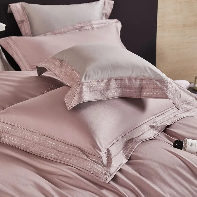 Exclusive Bedding Set Made of Egyptian Cotton in Rose for Stylish Sleeping and Luxurious Comfort