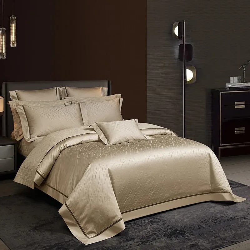 Premium Bedding Set in Gold with Silk Shine – Luxurious Design for Ultimate Sleep Comfort