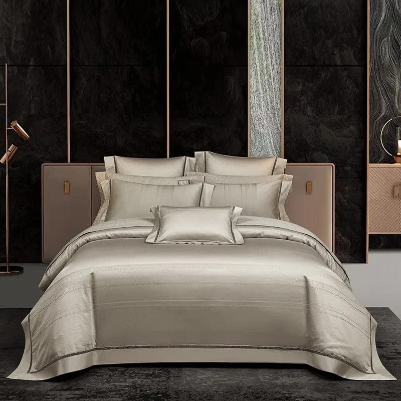 Luxurious Bedding Set Made from Egyptian Cotton – Soft, Breathable, and Stylish in Champagne Colour