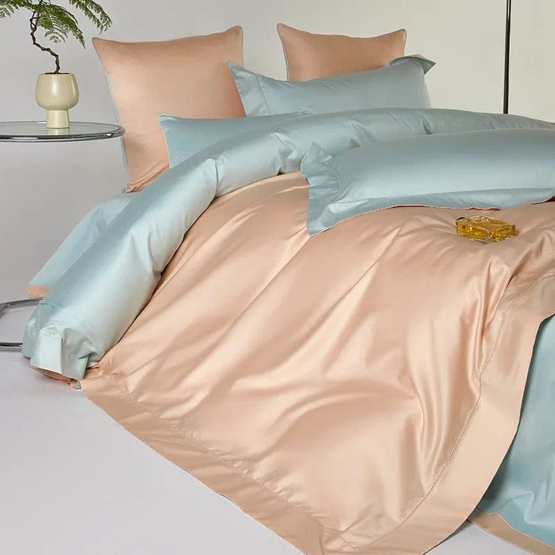 Elegant Two-Tone Bedding Set Made of Egyptian Cotton – Luxurious Sleep Comfort