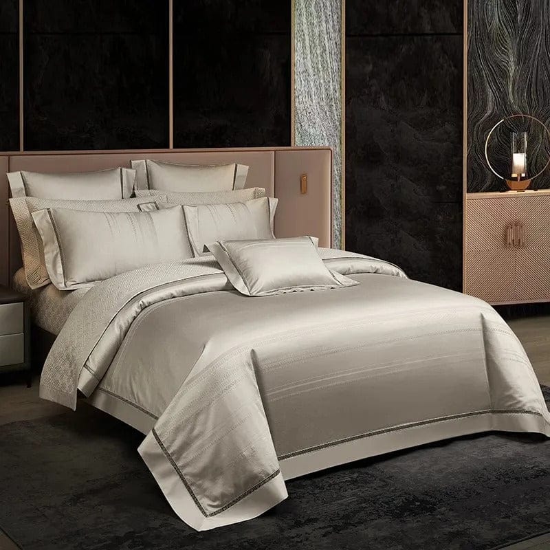 Luxurious Bedding Set Made from Egyptian Cotton – Soft, Breathable, and Stylish in Champagne Colour