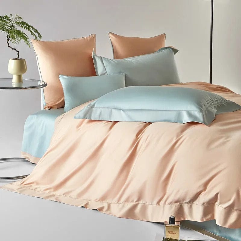 Elegant Two-Tone Bedding Set Made of Egyptian Cotton – Luxurious Sleep Comfort