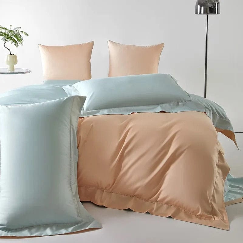 Elegant Two-Tone Bedding Set Made of Egyptian Cotton – Luxurious Sleep Comfort