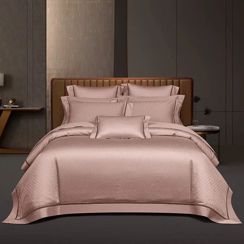 Luxurious Bedding Set in Rose with Silk Shine – Elegant Design for Ultimate Sleep Comfort