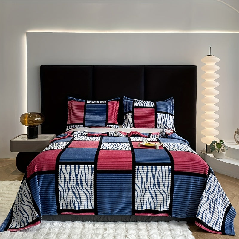 Warming Flannel Bedding in Cozy Check Pattern for Comfortable Nights