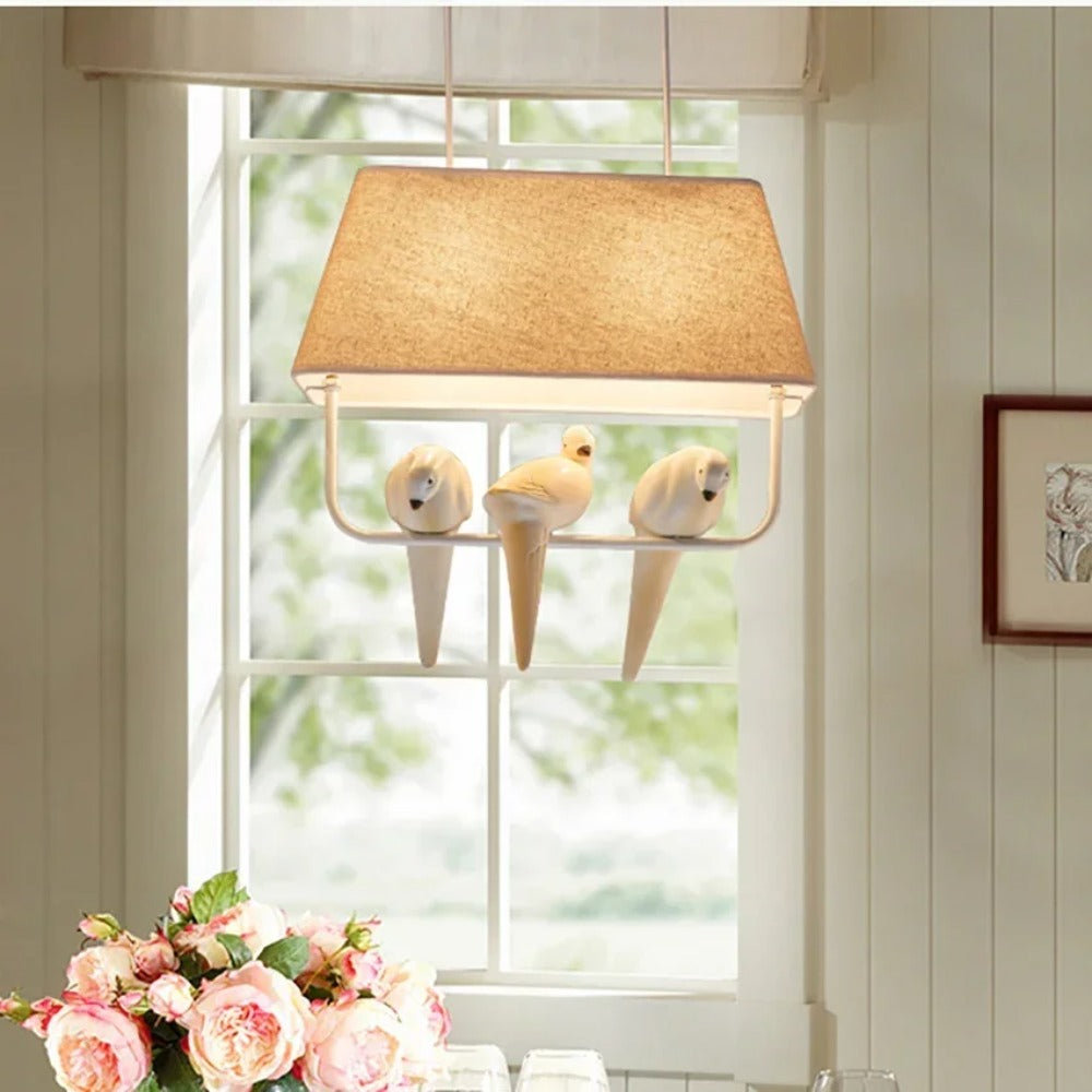 Bird Pendant Light in Scandinavian Design – Stylish Hanging Lamp for Dining Room or Living Room