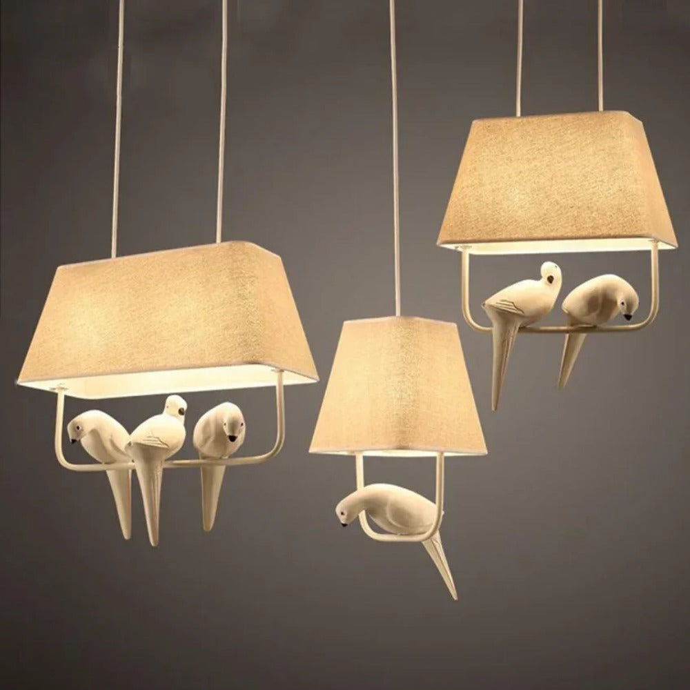 Bird Pendant Light in Scandinavian Design – Stylish Hanging Lamp for Dining Room or Living Room