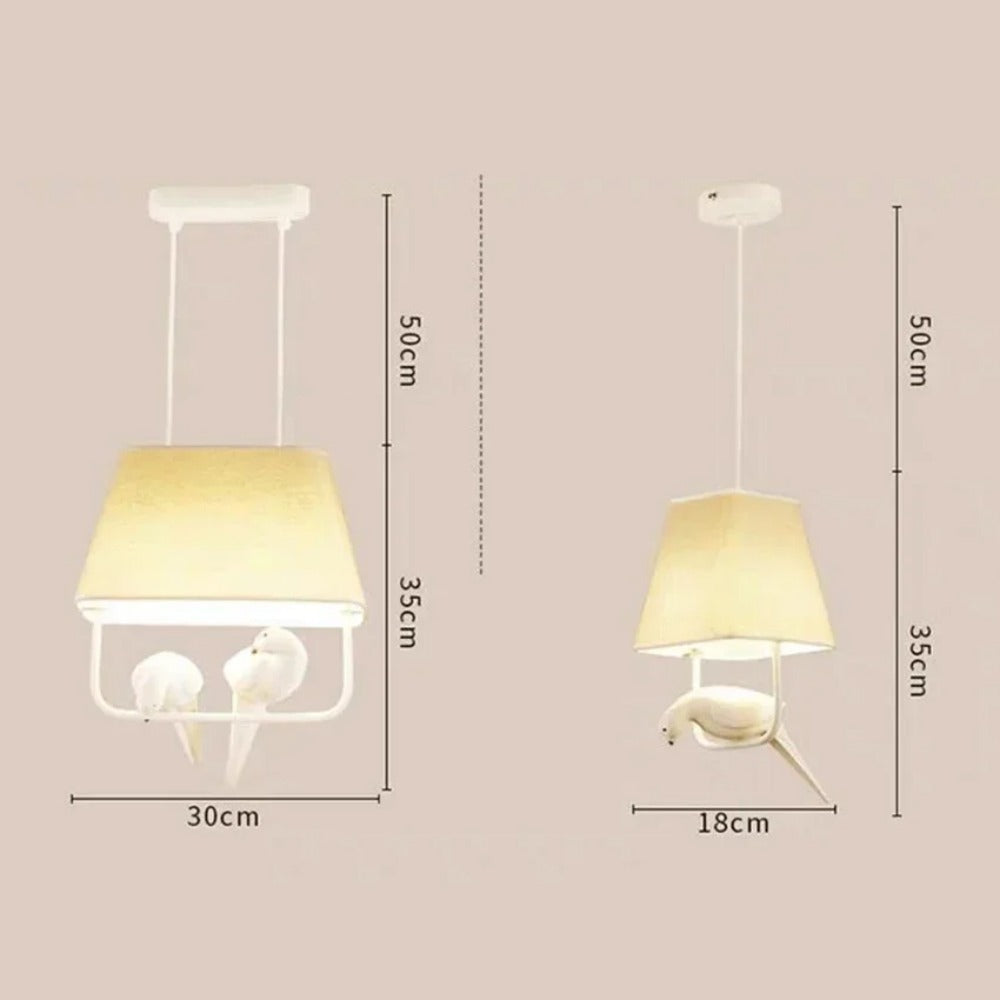 Bird Pendant Light in Scandinavian Design – Stylish Hanging Lamp for Dining Room or Living Room