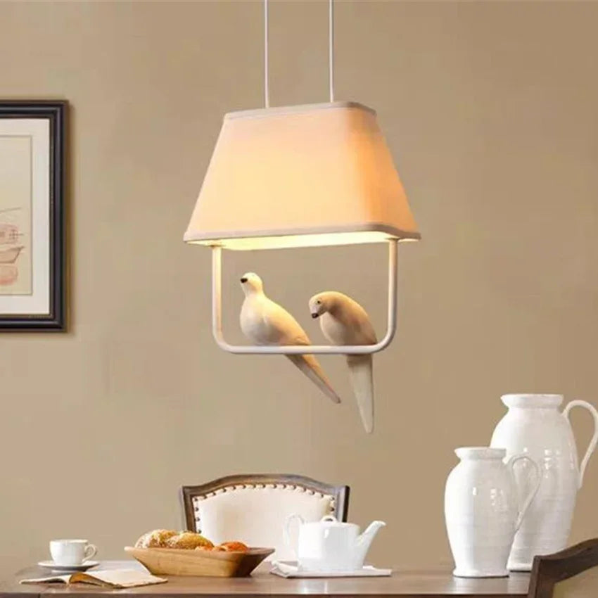 Bird Pendant Light in Scandinavian Design – Stylish Hanging Lamp for Dining Room or Living Room