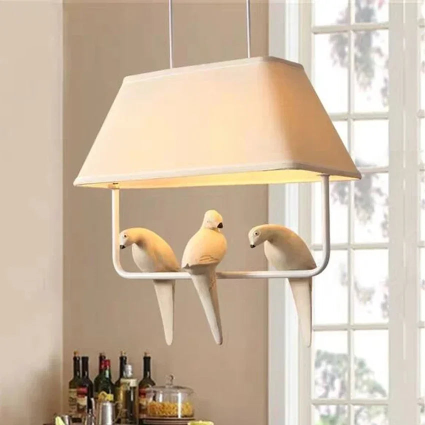 Bird Pendant Light in Scandinavian Design – Stylish Hanging Lamp for Dining Room or Living Room