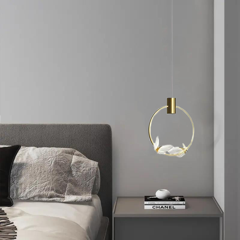 Nordic Pendant Light with Sky Blossom Design – Modern LED Lighting for Bedrooms