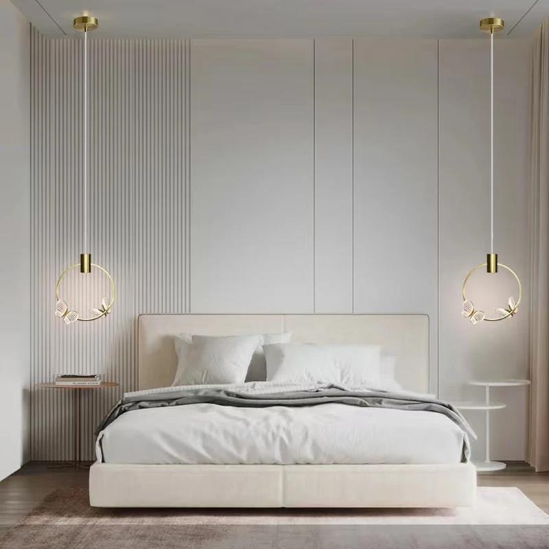 Nordic Pendant Light with Sky Blossom Design – Modern LED Lighting for Bedrooms