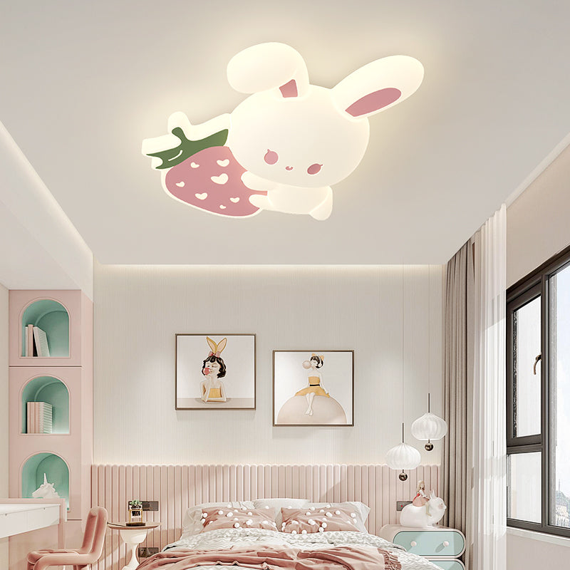 Cute Rabbit Ceiling Light for Children's Room – Modern LED Children's Light