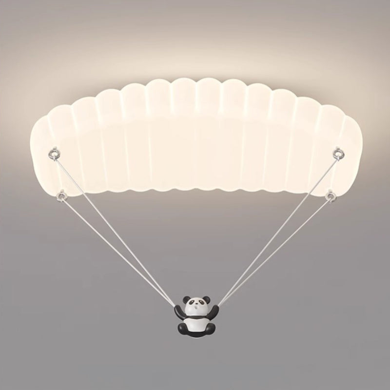 Cute Panda Ceiling Light with Parachute – LED Children's Room Lamp for Soft Light | Animal Motif Lighting