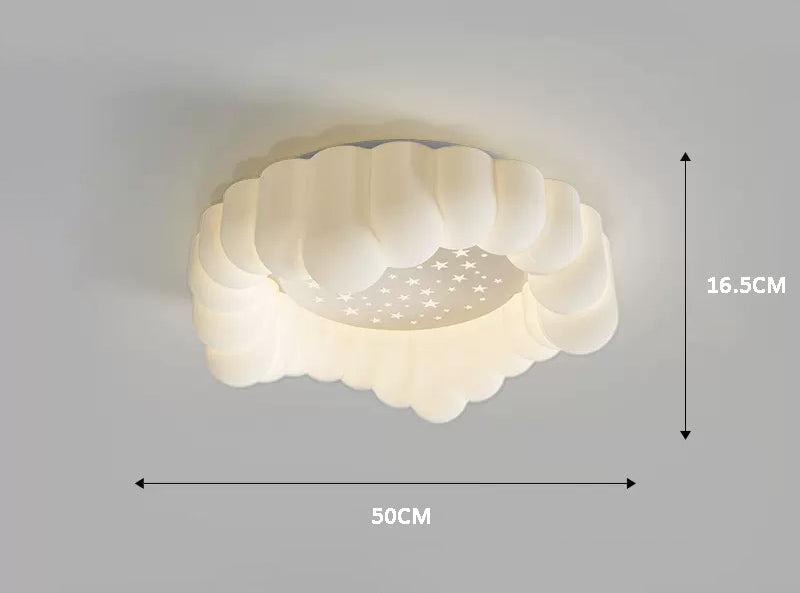 Dreamy Cloud Ceiling Light with Starry Sky – Children's Room LED Lighting