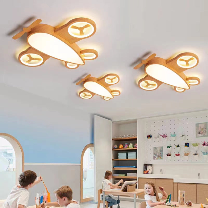 Aircraft Ceiling Light for Children's Room – Modern LED Lamp in Aircraft Design