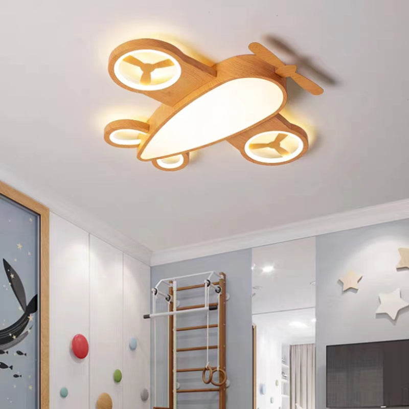 Aircraft Ceiling Light for Children's Room – Modern LED Lamp in Aircraft Design