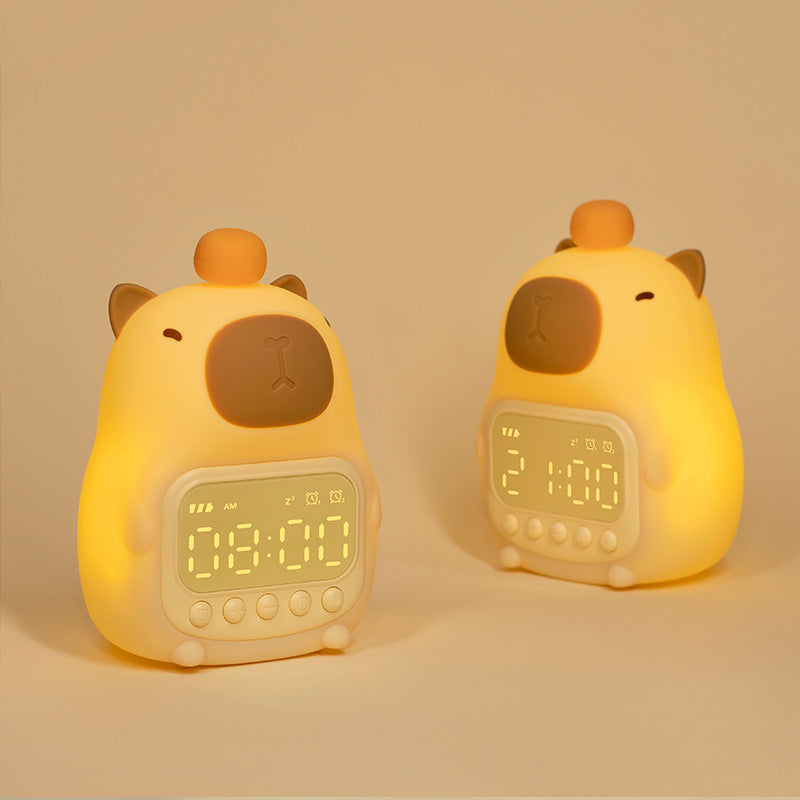 Cute Capybara Night Light LED – Children's Alarm Clock & Night Lamp for Bedroom