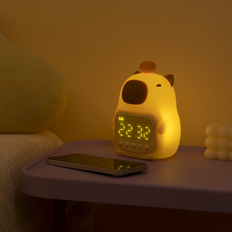 Cute Capybara Night Light LED – Children's Alarm Clock & Night Lamp for Bedroom