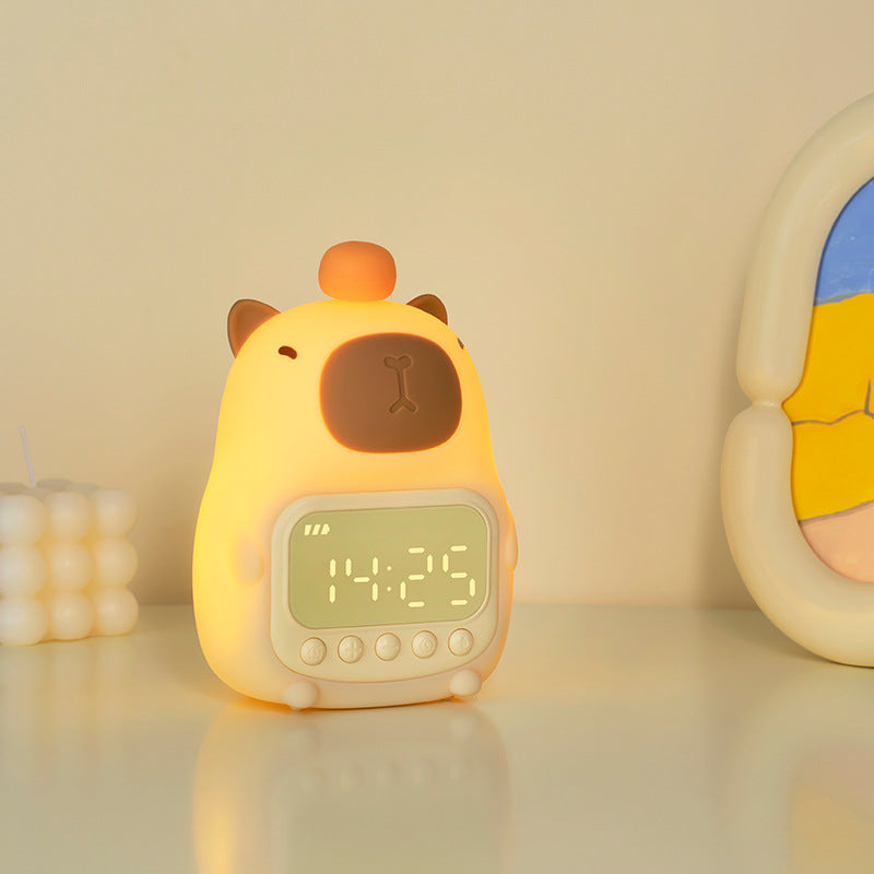 Cute Capybara Night Light LED – Children's Alarm Clock & Night Lamp for Bedroom