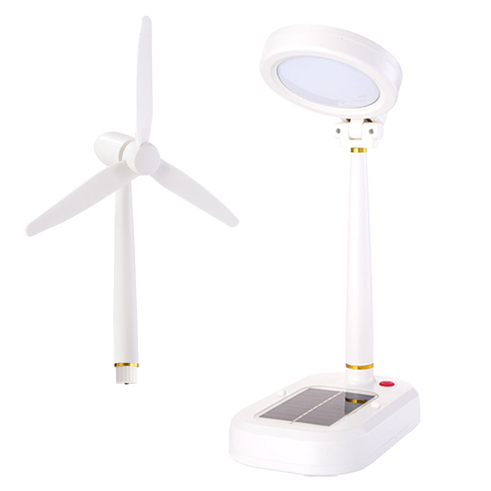 Solar-Powered Table Lamp with Fan – Multifunctional Design for Home