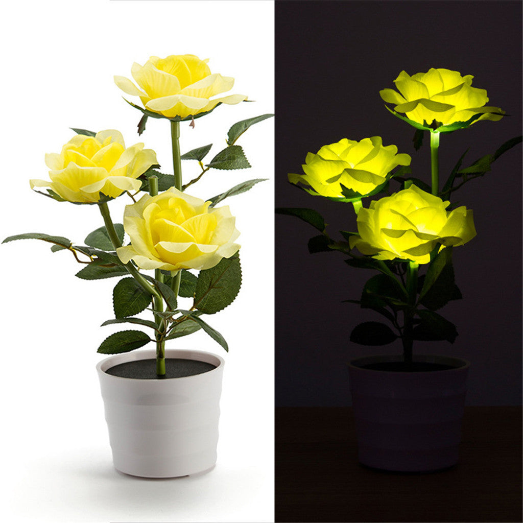 Solar-Powered Lotus Flower Lamp – Decorative Garden Light for Outdoor Use