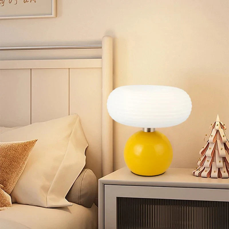 USB Mushroom Night Light with LED Lighting - Portable Table Lamp for Bedroom, Children's Room & Office