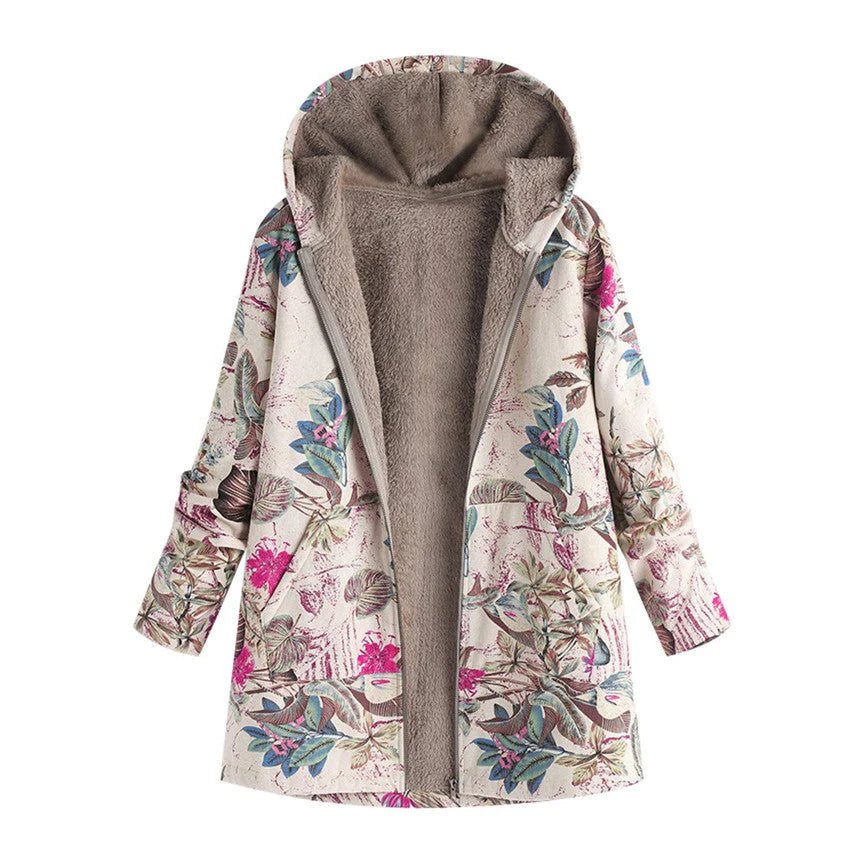 Women's Printed Winter Coat | Hooded