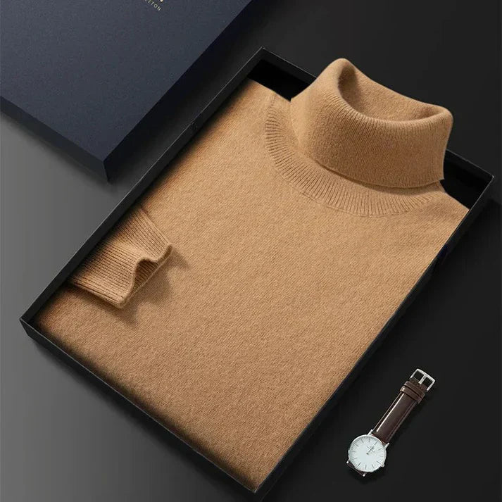 Men's Long Sleeve Turtleneck Sweater | Warm