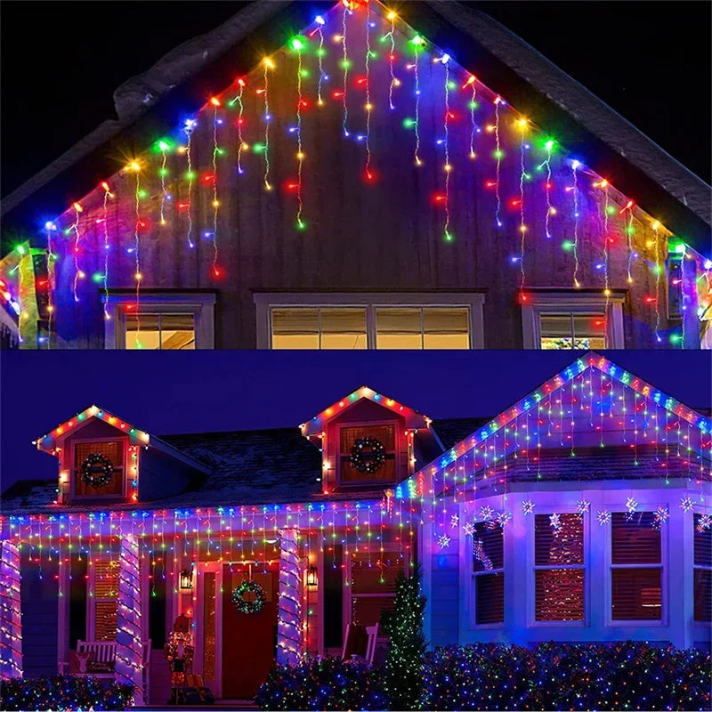 Colourful LED String Lights for Outdoors – Christmas and New Year Lighting for Home and Garden