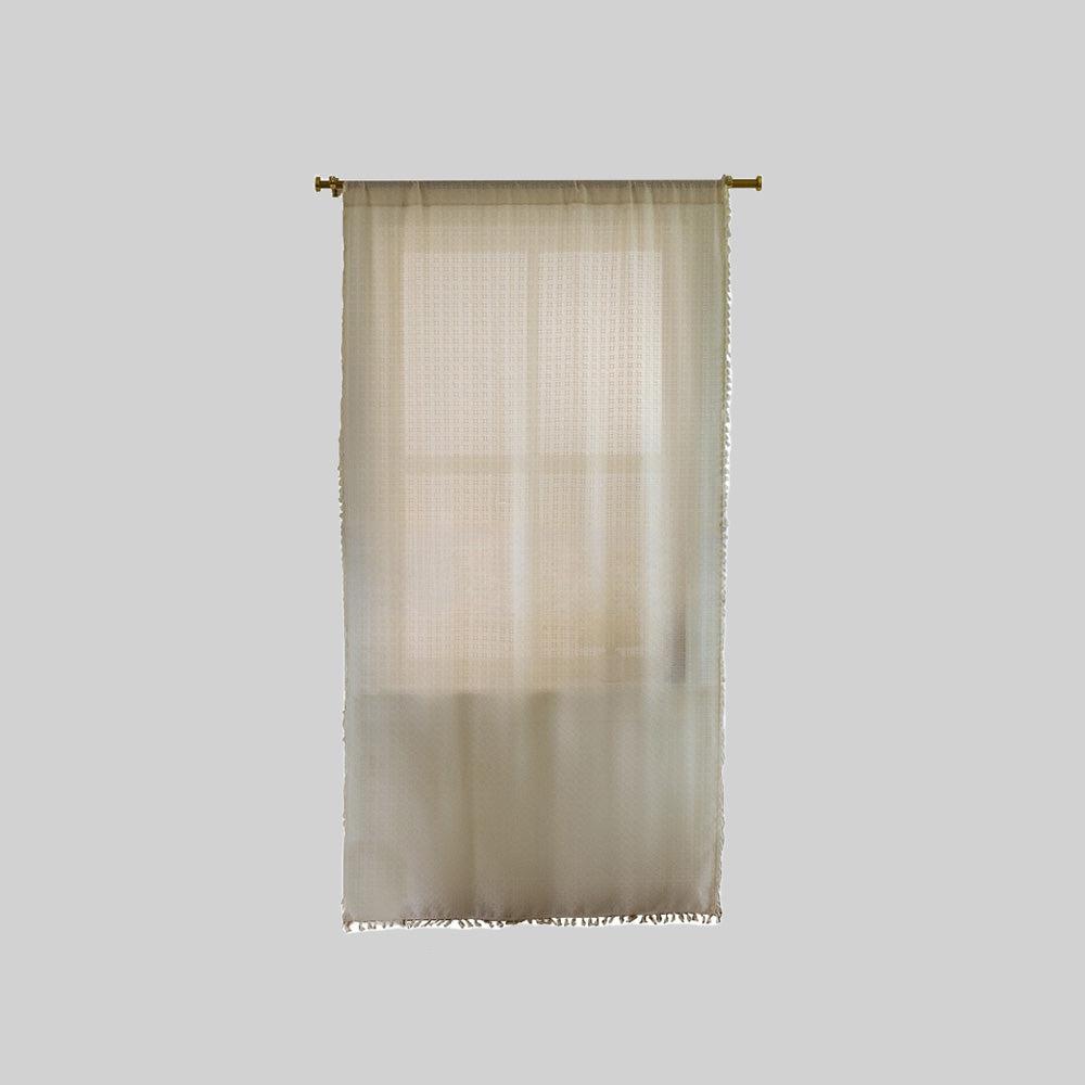 Jacquard Curtains with Fringes, Light and Elegant for Living Room