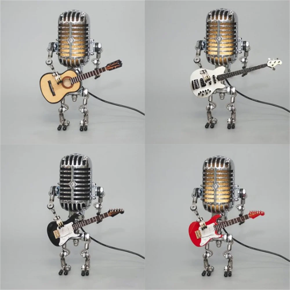 Dimmable Table Lamp with Guitar Design