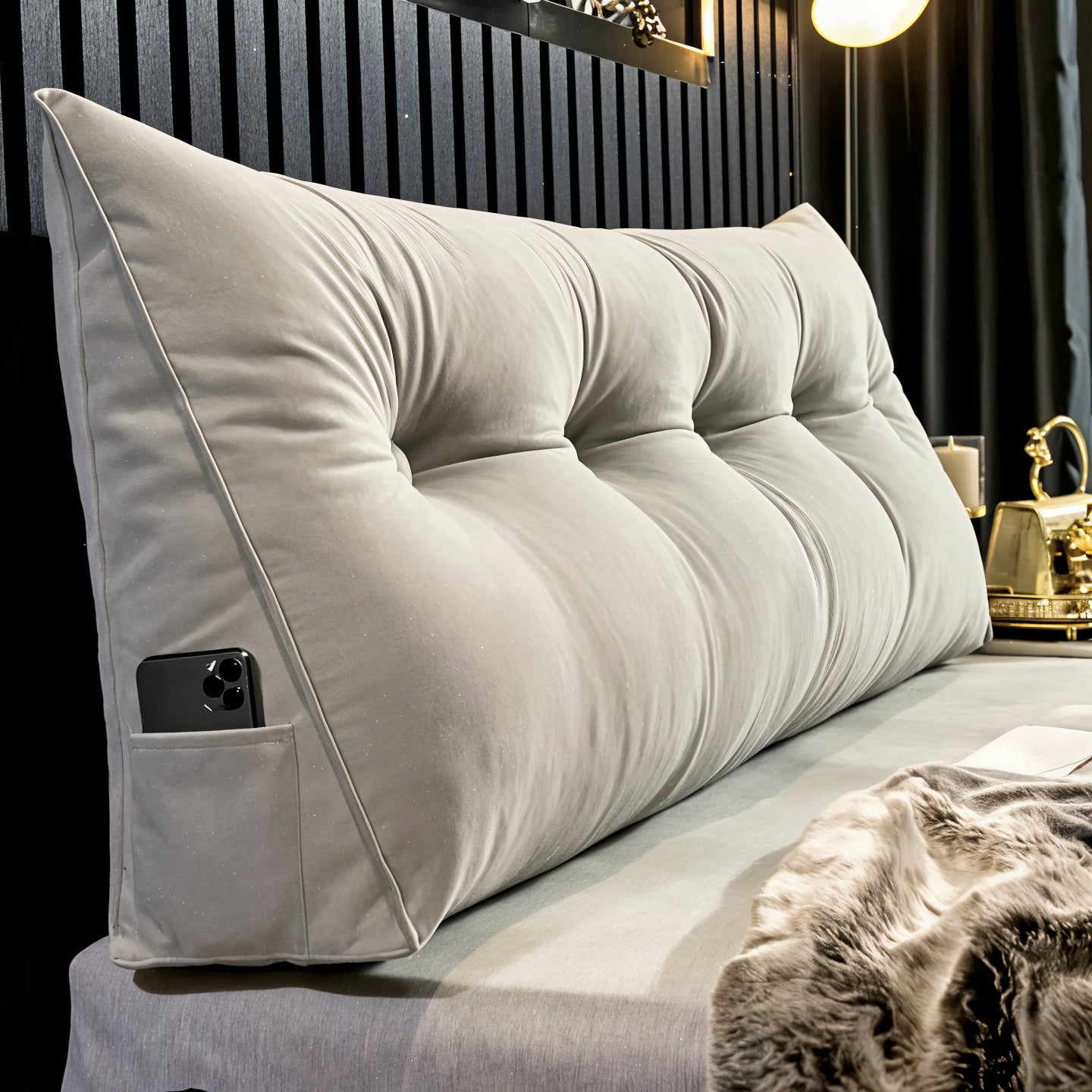 Ergonomic Bed Wedge Pillow for Back Support