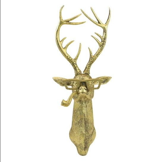 Vintage Stag Head Wall Decor – Stylish Woodland Accent for a Cozy Living Space