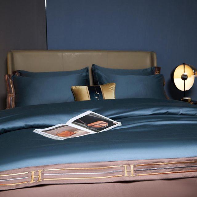 Luxurious Bedding Made from Egyptian Cotton in Blue – High-Quality Duvet Cover Set for First-Class Sleep Comfort