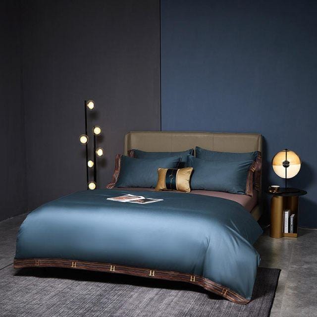 Luxurious Bedding Made from Egyptian Cotton in Blue – High-Quality Duvet Cover Set for First-Class Sleep Comfort