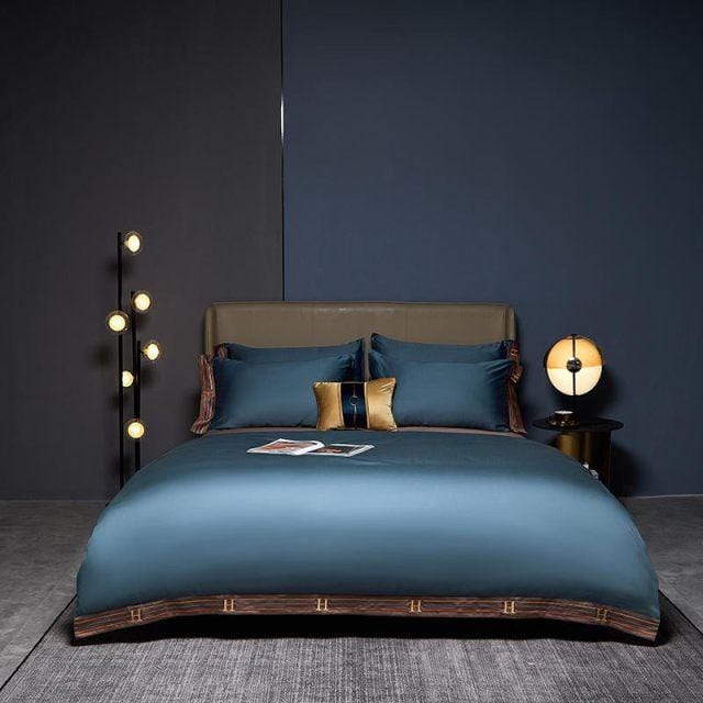 Luxurious Bedding Made from Egyptian Cotton in Blue – High-Quality Duvet Cover Set for First-Class Sleep Comfort