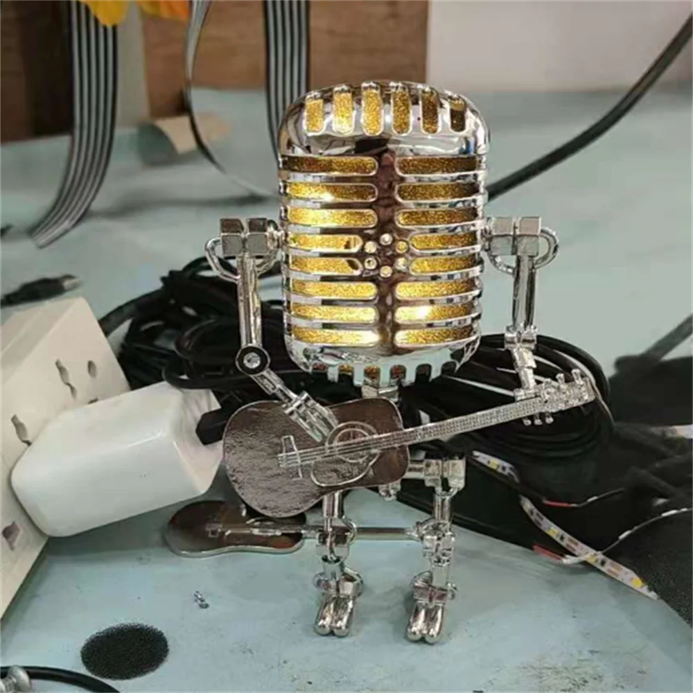Dimmable Table Lamp with Guitar Design