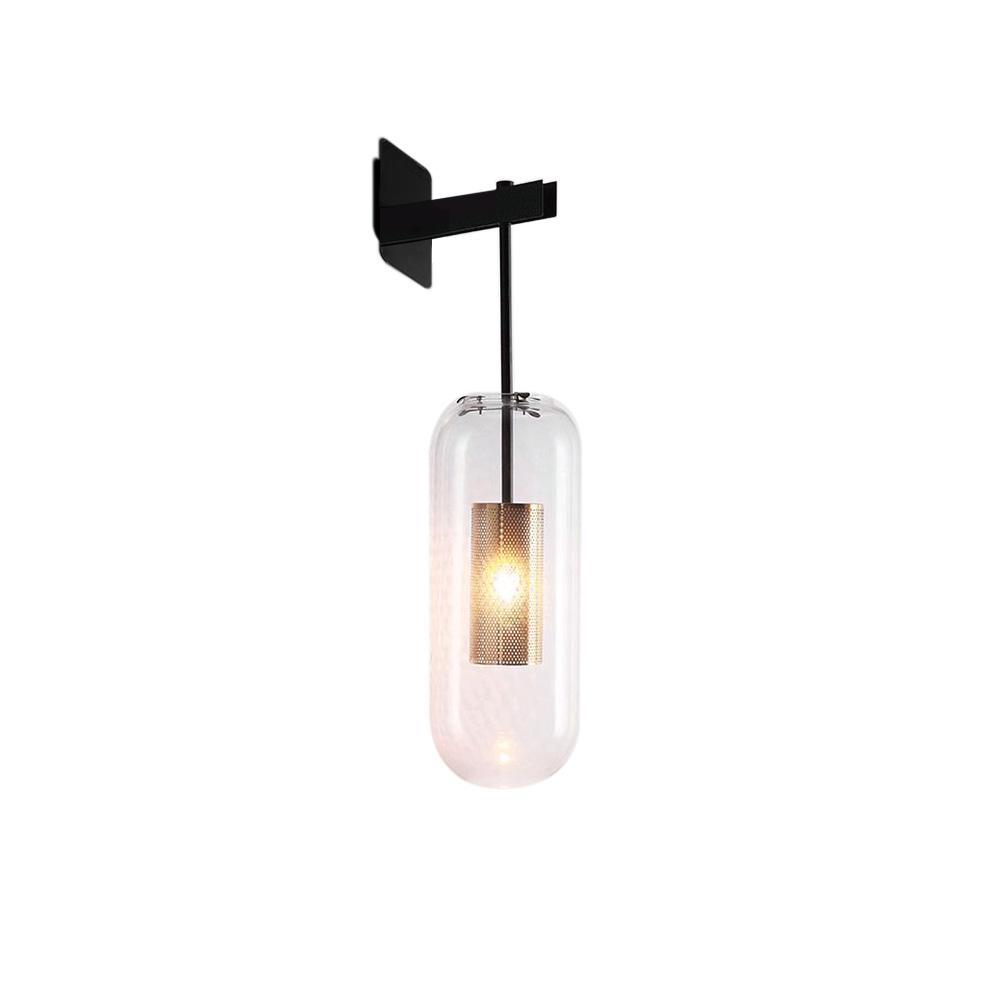 Single-Light Glass Column Wall Lamp