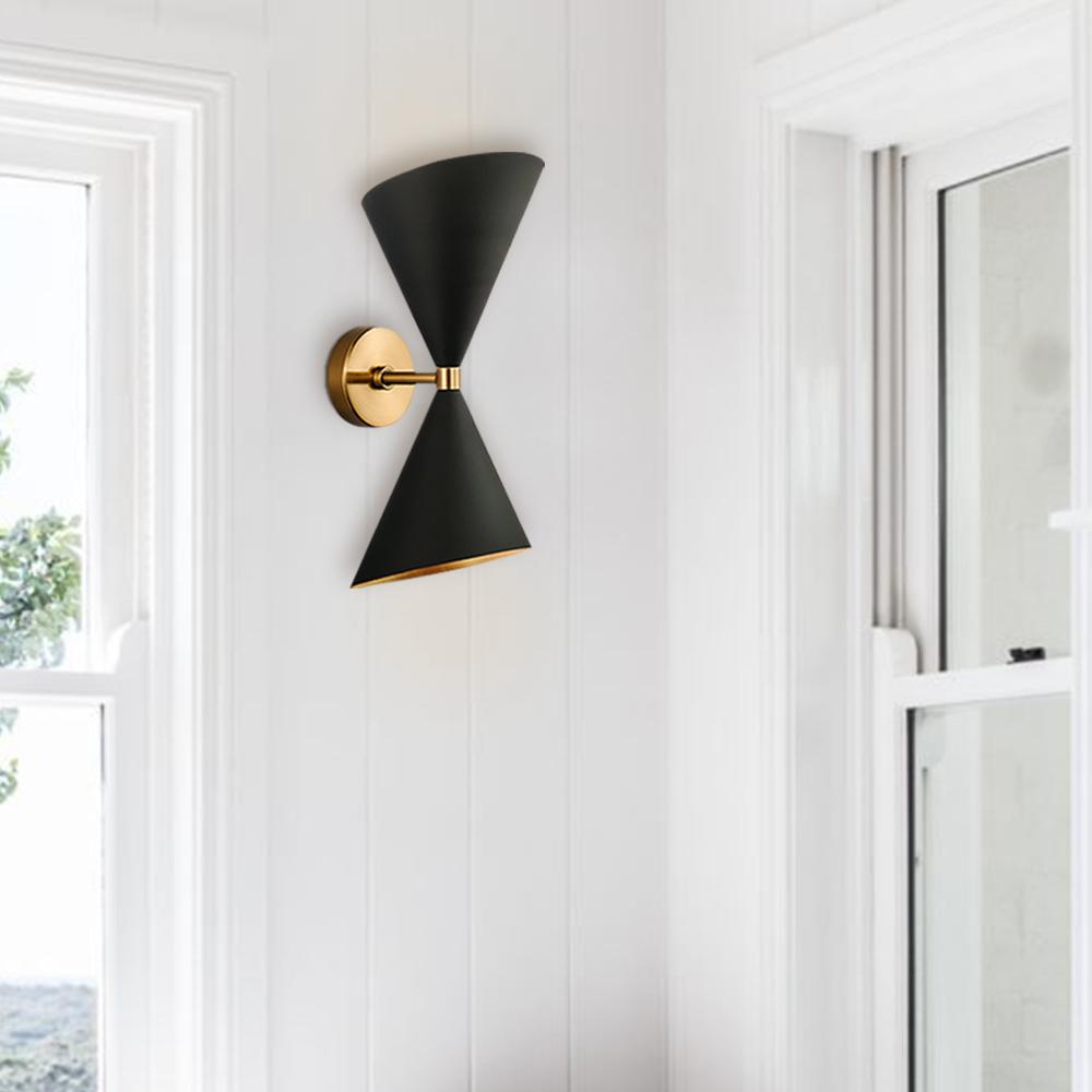 Black Hourglass Silhouette Wall Light