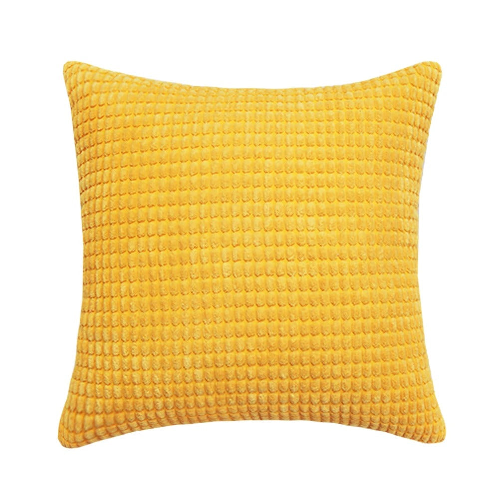 Large Cotton Cord Pillow Cover with Texture in Corn Kernel Look – Soft, Decorative Pillow Cover for Sofa and Bed